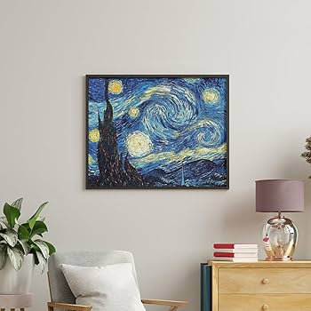 Amazon | 数字油絵 ゴッホ 星月夜 数字塗り絵 数字キット塗り絵